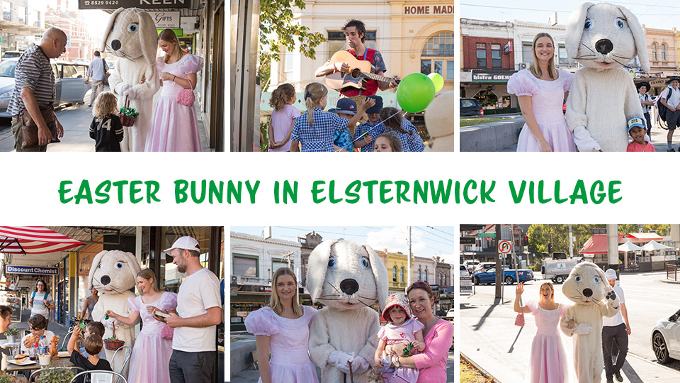 Easter Bunny in Elsternwick Village photos