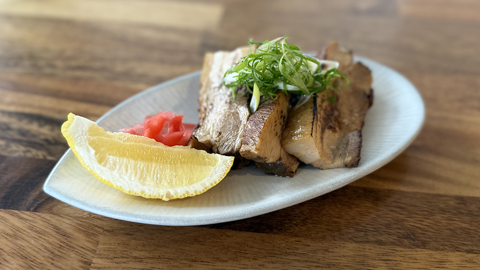 Photo of Japanese chashu on a plate